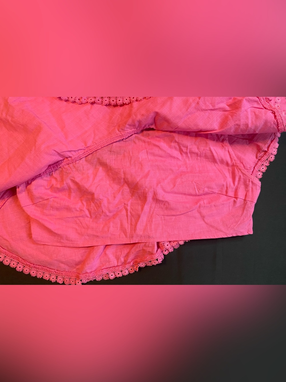 Pink Off-Shoulder Ruffle Top - Picture 3 of 6